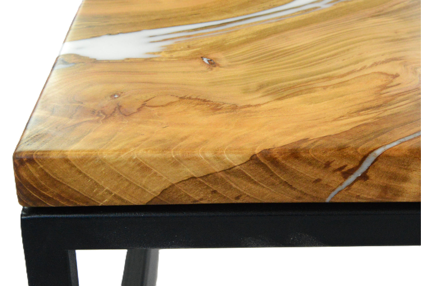 Salvaged Cherry and White Epoxy Coffee Table/Limited Edition