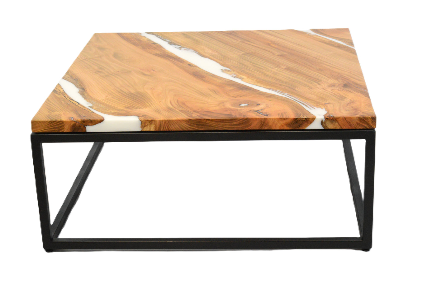 Salvaged Cherry and White Epoxy Coffee Table/Limited Edition