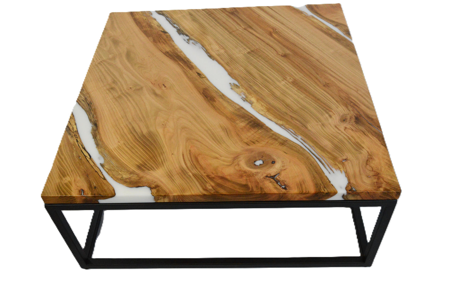 Salvaged Cherry and White Epoxy Coffee Table/Limited Edition