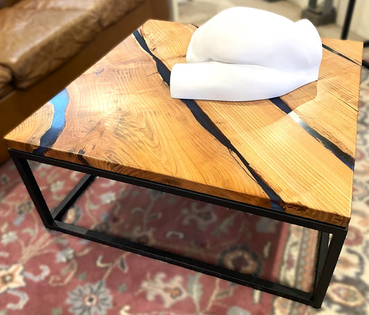 Salvaged Cherry Blue River Coffee Table/Limited Edition